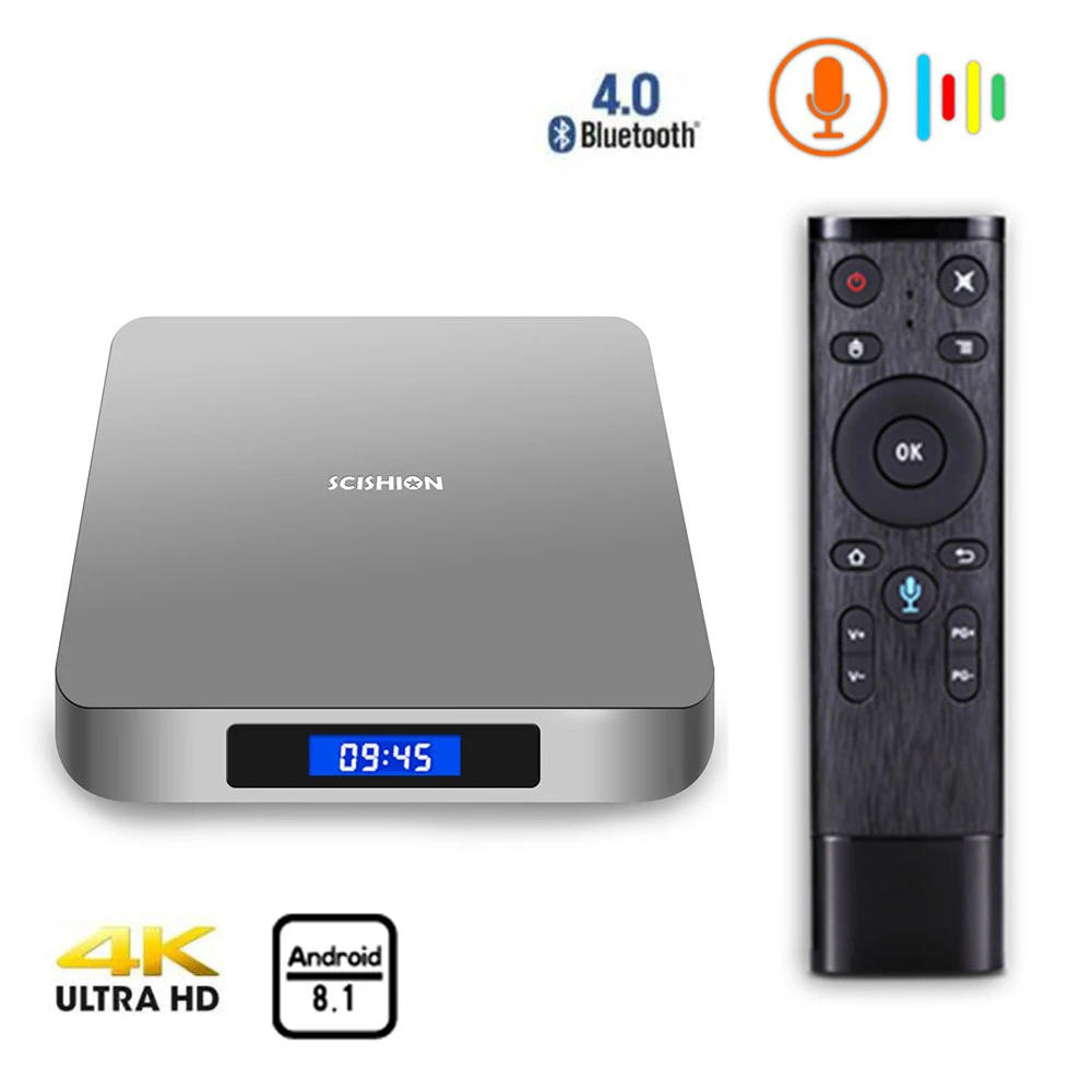 

Ai One Android 8.1 Smart Tv Box Wifi Set Top Box Bluetooth 4.0 Rockchip 3328 Media Player With Voice Control