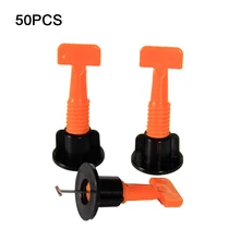 Новые 50 шт многоразовые плитки выравнивания системы Плоские керамические напольные стены Строительные Инструменты наборы позиционирования системы выравниватель Т-Замок пол