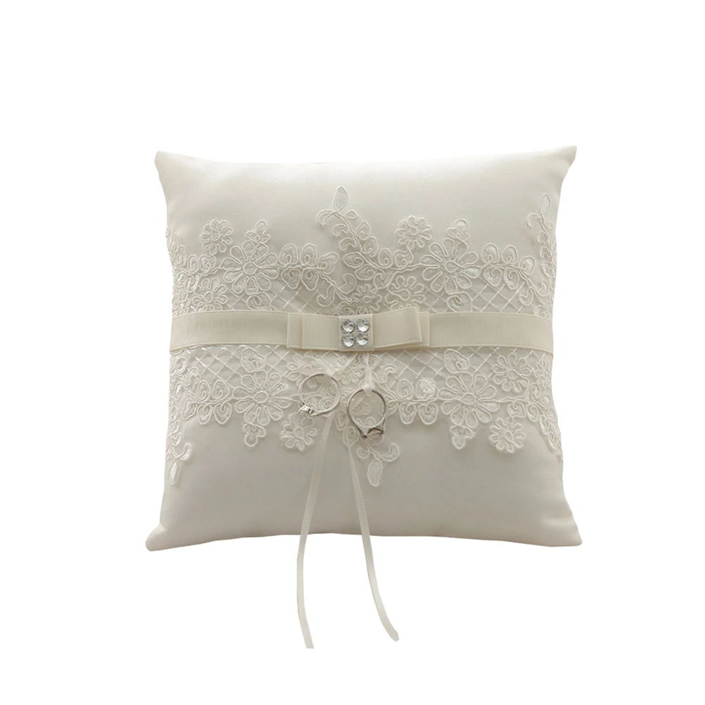 1 Pc Wedding Lace Decorative Delicate Ring Pillow Engagement Bride