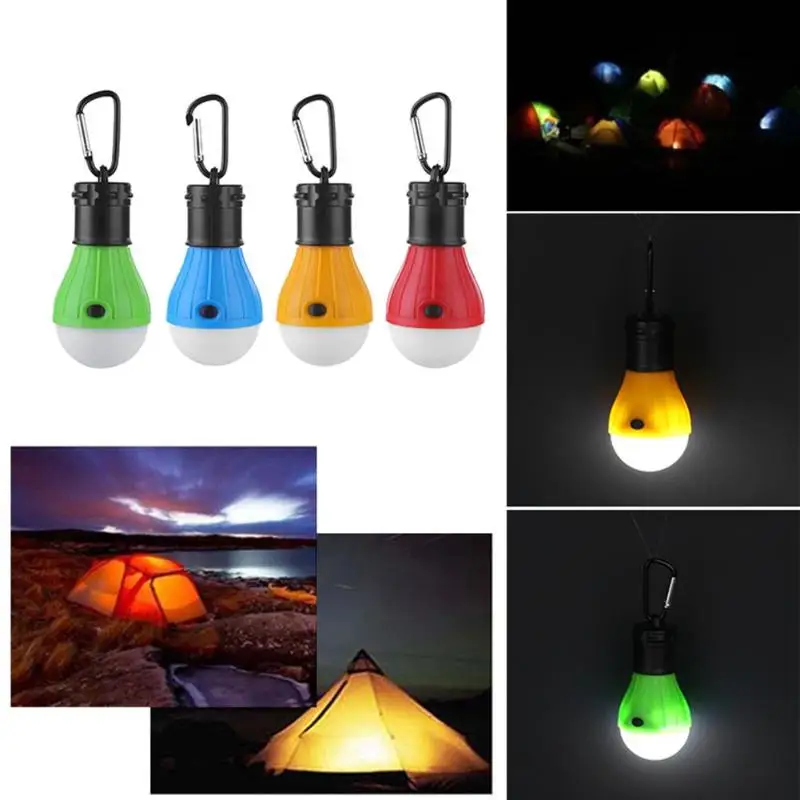 

3LED Tent Hanging Lamp 3 Modes Outdoor SOS Emergency Carabiner Bulb Light Hiking Energy Saving Lamp Outdoor Camping Light