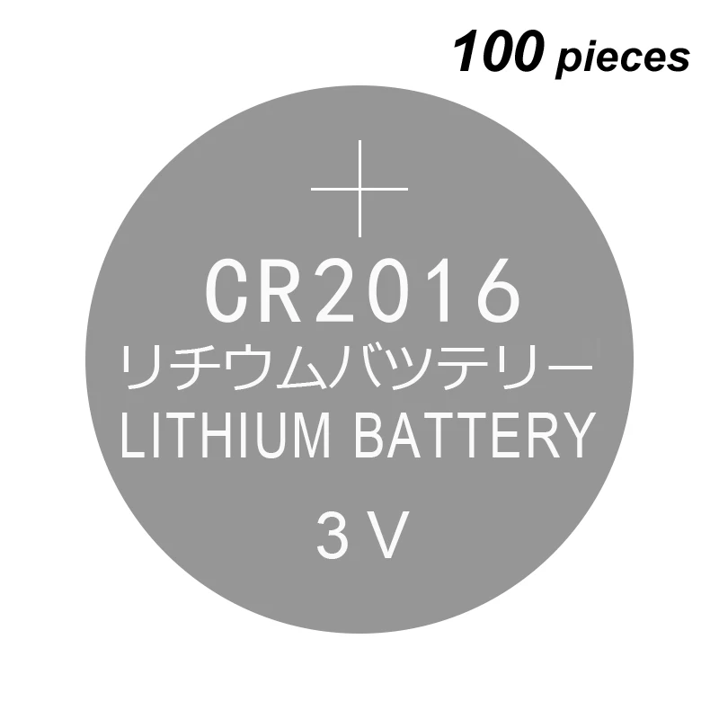 Литиевая Кнопка монетная Батарея CR2016 3V 100 шт батареи | Электроника