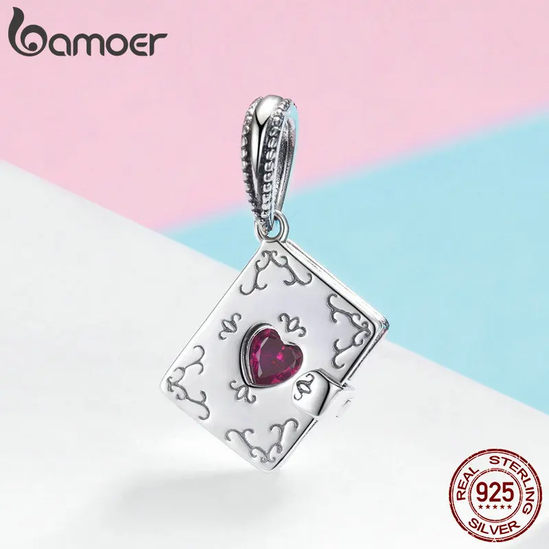 BAMOER кулон из стерлингового серебра 925 пробы с коробкой для любви Forever подвеска в
