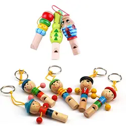 Детские Мини свисток детская деревянная игрушка Пираты развивающие игрушки музыкальные игрушки красочный брелок прекрасный инструмент