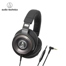 Audio-Technica ATH-WS1100iS Portable HiFi Headsets Solid Bass Over-ear Headphones 3.5mm Wired Earphones with Mic Hi-Res