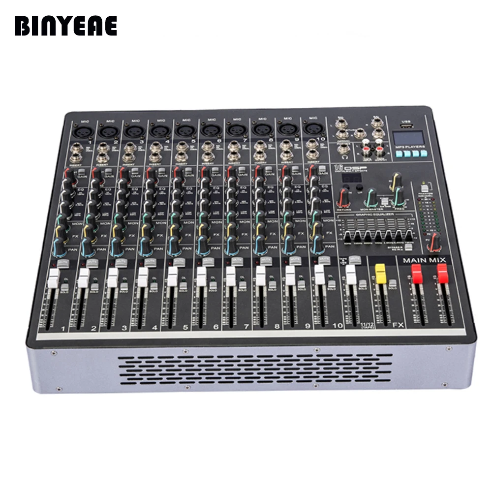 Профессиональный звуковой микшер 10 каналов микшерный пульт YA1000 Mezcladora De DJ|dj console|dj