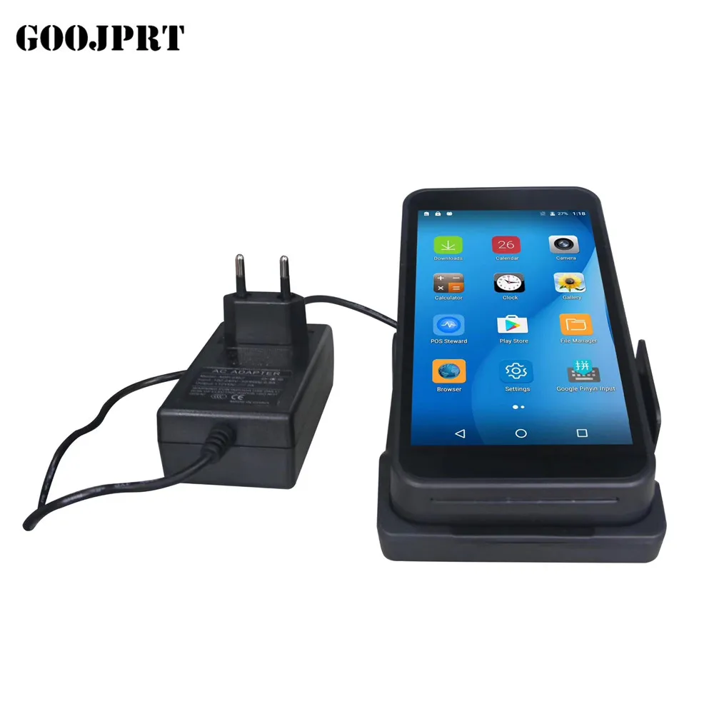 POS محطة PDA مع سماعة لاسلكية تعمل بالبلوتوث و Wifi الروبوت نظام مع طابعة حرارية المدمج في و الباركود ماسحة
