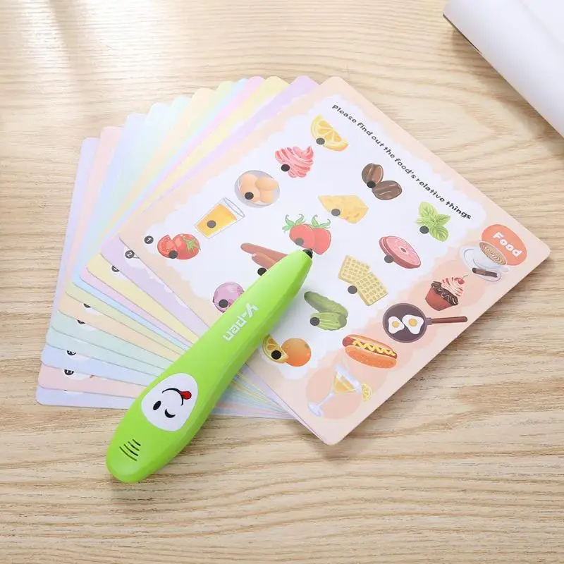 

Smart Logic Pen Right-or-Wrong Electronic Reading Pen with 12pcs Study Card Educational Intelligence Toys for Children Lerning