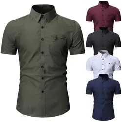 2019 новый стиль Лидер продаж Модные для мужчин ключ личность сумка короткая рубашка Топы корректирующие Высокое качество удобные