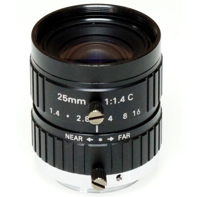 

10 MP HD Lens 1/1.8-inch and 1-inch sensor F1.4 Manual Iris 25mm for surveillance and machine vision C Mount