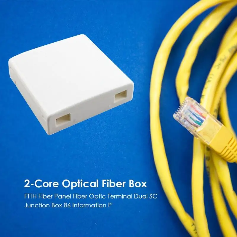 

FTTH Terminal Box Junction Box Wall Mount 2 Cores Terminal Panel Fiber Optic Termination Box