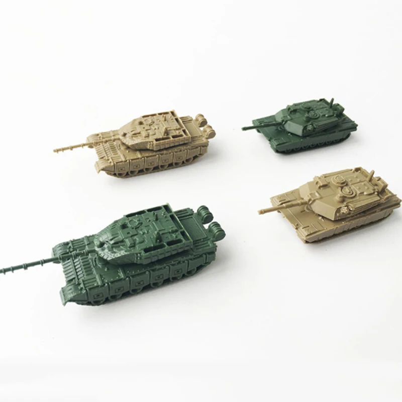 

New Plastic 4D Mini MORDEN US M1A2 TANK AND CHINA 99 TANK No Box 1/144 4pcs Set