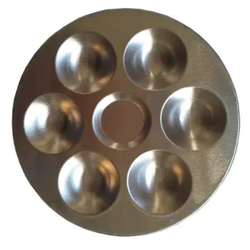 

6 Holes Aluminum Round Palette Gouache Watercolor Pigment Supplies R20