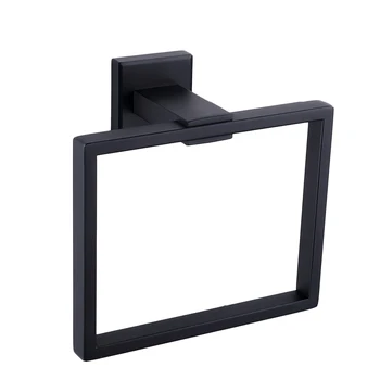 

1pc Towel Ring Wall Mounted Square Style Stainless Steel Towel Hanger Bath Towel Holder Towel Rack for Bathroom Toilet