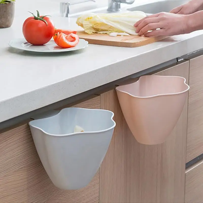 

New Kitchen Creative Flower-shaped Hanging Kitchen Cabinet Trash Can Kitchen Cabinet Door Hanging Trash Garbage Bin Can Rubbish