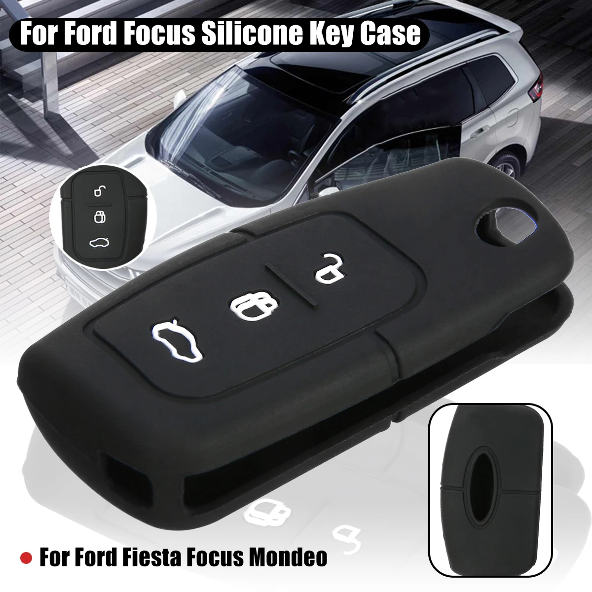 Durable Silicone Key Case High Quality Car Key Cover Protector For Ford