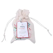 JEYL diseño único gran bolsa de regalo de Navidad decoración de fiesta en casa con cordón Vintage lona Mesa regalo bolsa suministros 4 #