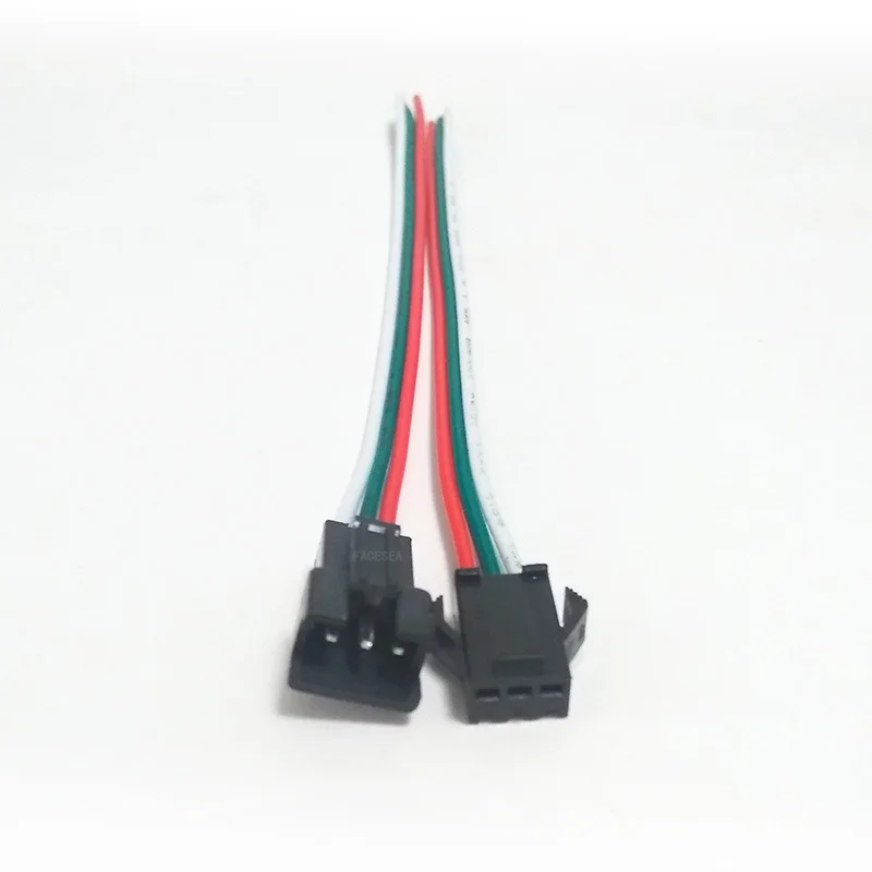 100 пар JST SM разъем 2pin / 3pin 4pin 5pin мужской и женский кабель провод для WS2812B 5050 RGB