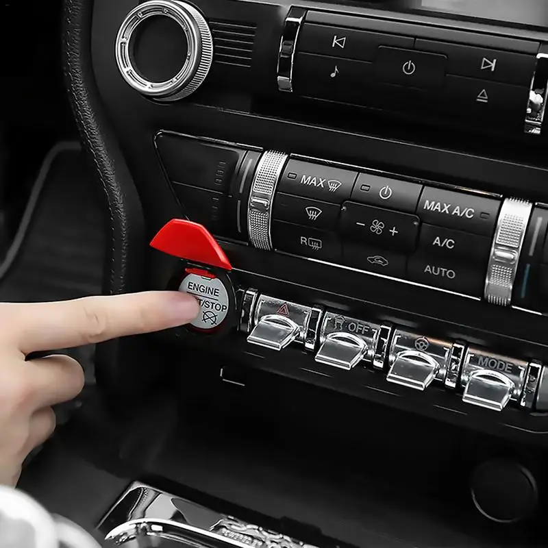 

Engine Start/Stop Button Center Console Dashboard Button Switch Button Cover Trim For Ford Mustang 2015 2016 2017