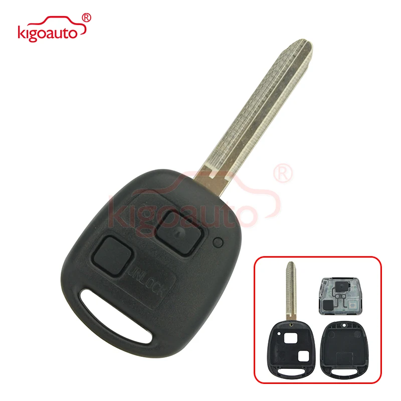 Kigoauto дистанционный ключ 2 кнопки TOY43 для Toyota RAV4 Corolla+ 434 МГц без чипа