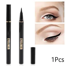 Черный карандаш для глаз Водонепроницаемая жидкая подводка в ручке длительный Макияж Красота гладкая бархатная Косметическая подводка для глаз инструмент для женщин