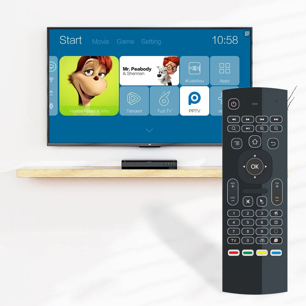 

MX3 2.4G Wireless Remote Control Keyboard Air Mouse with LED Backlit for Android TV Box Windows PC