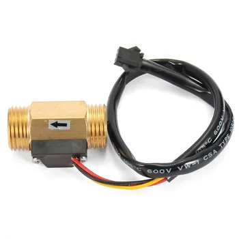 

USC-HS21TI 24 Hall Effect Flow Sensor Water 1-30L/min BSP G1/2" Threaded End Quick Connection 3% error Turbine flowmeter