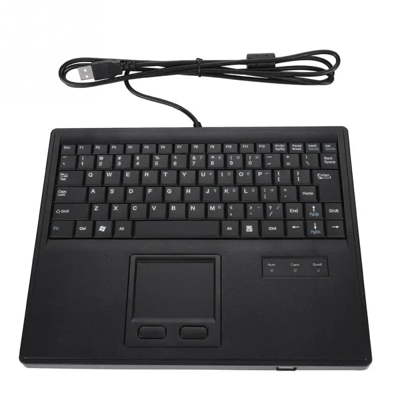 

10in 84Keys Scirrors Foot Keys Wired Keyboard with Touchpad Precise Touch Control Touchpad Keyboard