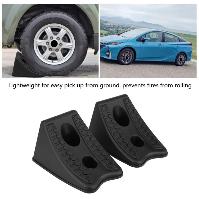

2pcs Car Anti-slip Block Rubber Car Tyre Slip Stopper Wheel Alignment Block Car Tools Wheel Alignment Block Tire Support Pad Hot