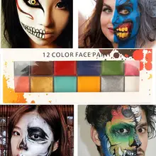 Пигментная краска для тела масляная краска 12 цветов цвет татуировки драматические специальные эффекты макияж Facebook краска для лица стойкий макияж
