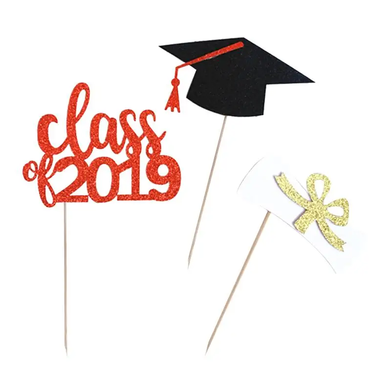 

1 Set Cake Toppers Exquisite Decorative Creative Cake Picks Table Supplies Cake Inserts Cards for Ceremony Party Graduation
