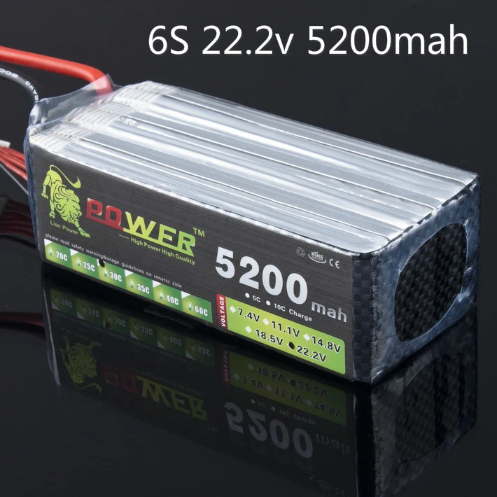 LION POWER 6s lipo батарея 22,2 v 5200mah 35c rc вертолет rc автомобиль rc лодка Квадрокоптер радиоуправляемые игрушки 6s Li-Polymer battey