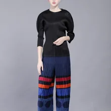 Стиль модный дизайн фонарь рукав плиссированная Жатая рубашка