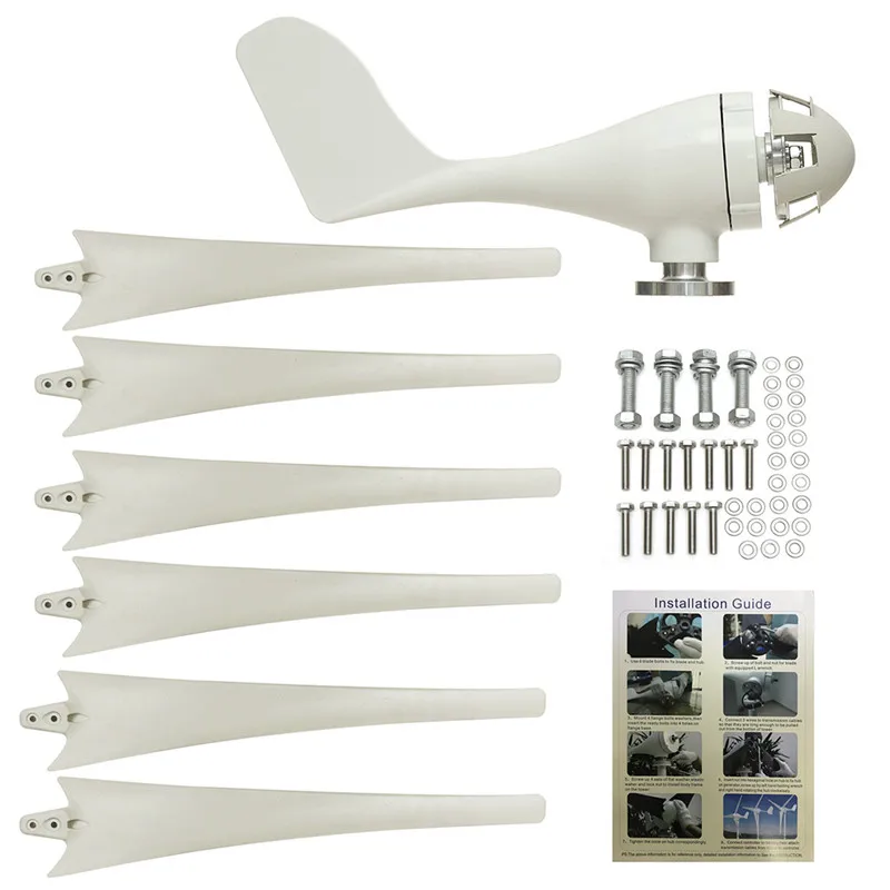 Cheap 1500W 12V/24 V/48 Volt 6 Blade+Controller Wind Turbines Horizontal Home Wind Generator Power Windmill Energy Turbines Charge 4 Cheap 1500W 12V/24 V/48 Volt 6 Blade+Controller Wind Turbines Horizontal Home Wind Generator Power Windmill Energy Turbines Charge 4