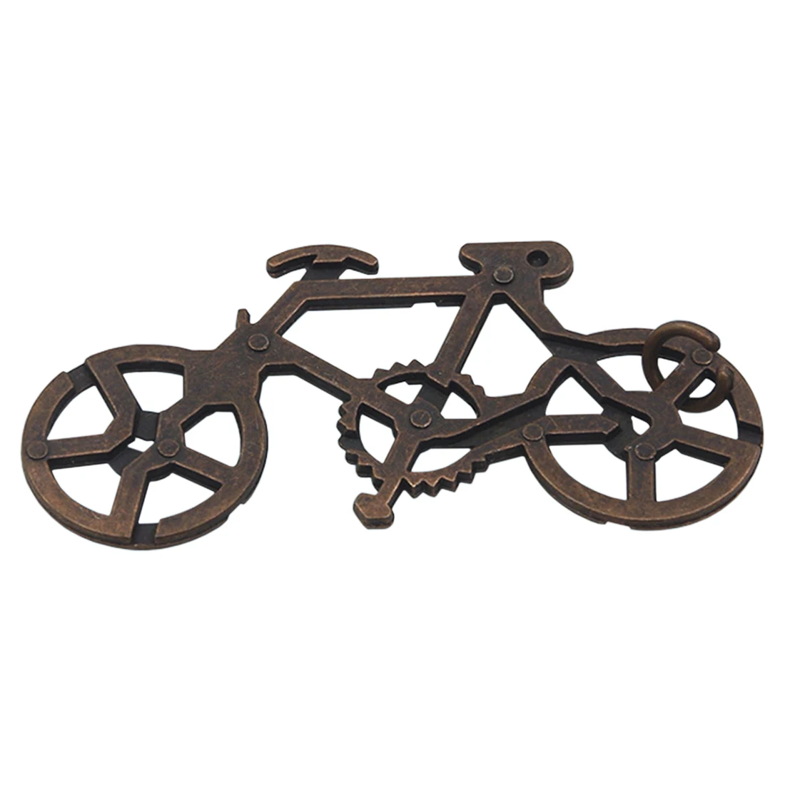 

Nostalgic Magic Intelligence Buckle Puzzle Unlocking Educational Toy Wire IQ Mind Brain Teaser Puzzles For Adults- Bicycle Lock