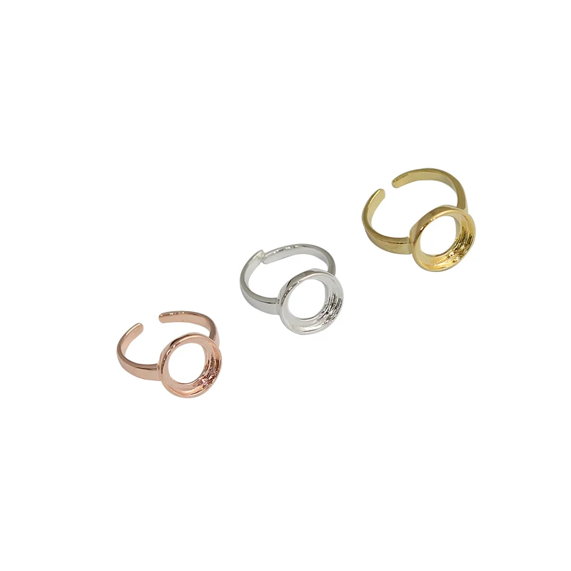 Beadsnice 20pcs/lot Brass 12mm Ring Base Adjustable Setting Cabochons Blank Jewelry Supply 25010smt1 | Украшения и аксессуары