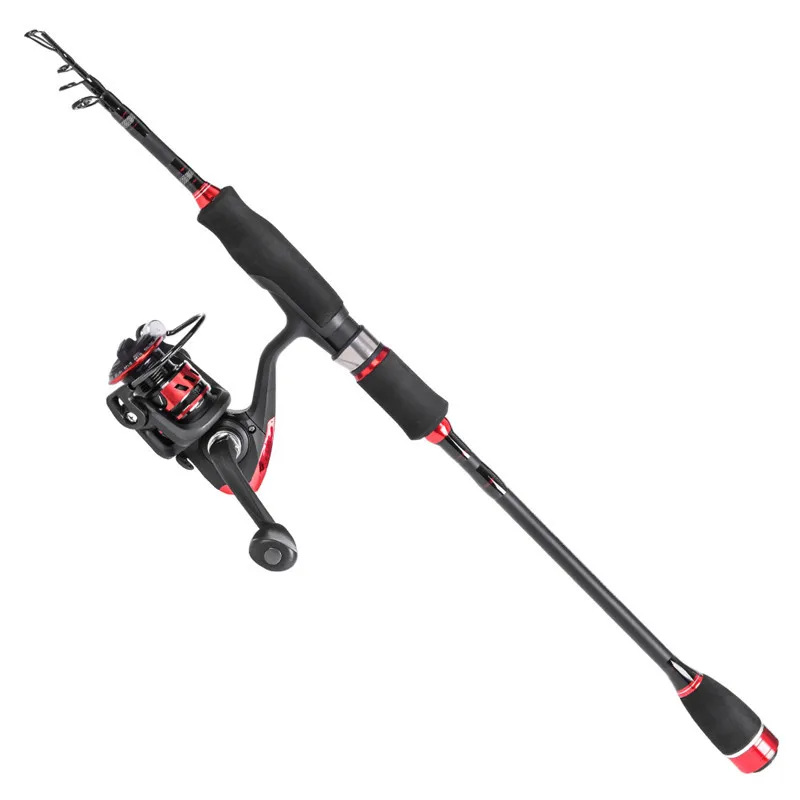 

LEO T27772-4 Carbon Fiber 2.4m Fishing Rod Tool Casting Telescopic With Fishing Hard Lure Spinning Reel Lines Combos Tackle Set