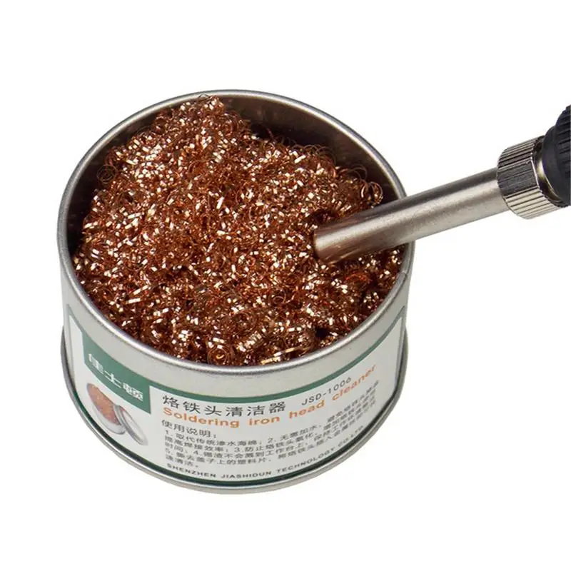 Electric Soldering Bit Cleaner Desoldering Tin Wire Mesh Filter For Machine Parts Molds Welding Iron Tips Steel Wire Ball