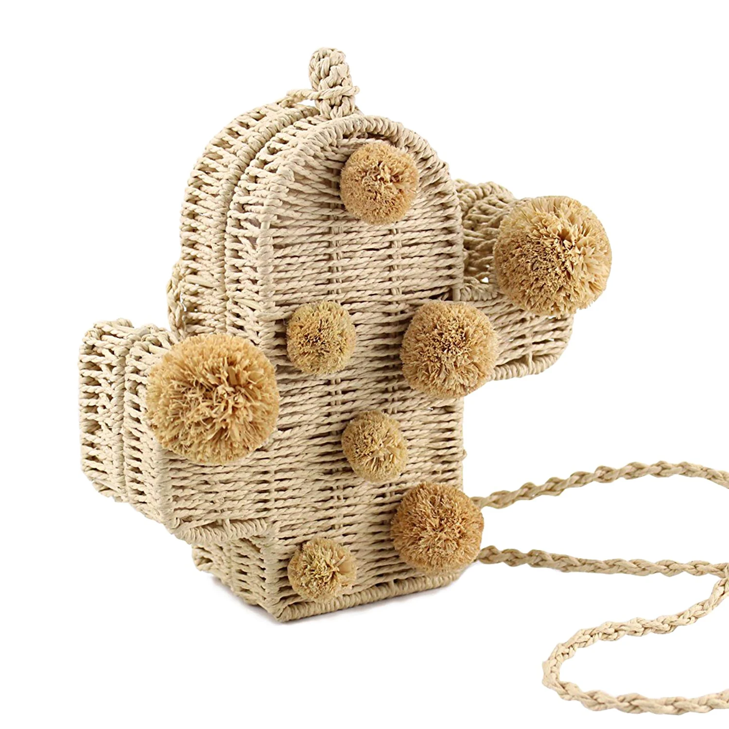 

JHD-Women's Handbags Shoulder Bags Straw, Crossbody Bag Weave Shoulder Bag with Small Hairbaellen Beach Purse Bags Summer Fash