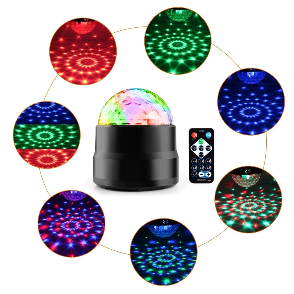 

RGBW led mini party light for Christmas decoration, disco, dj, stage with remote control function 4 colors 4W, portable light