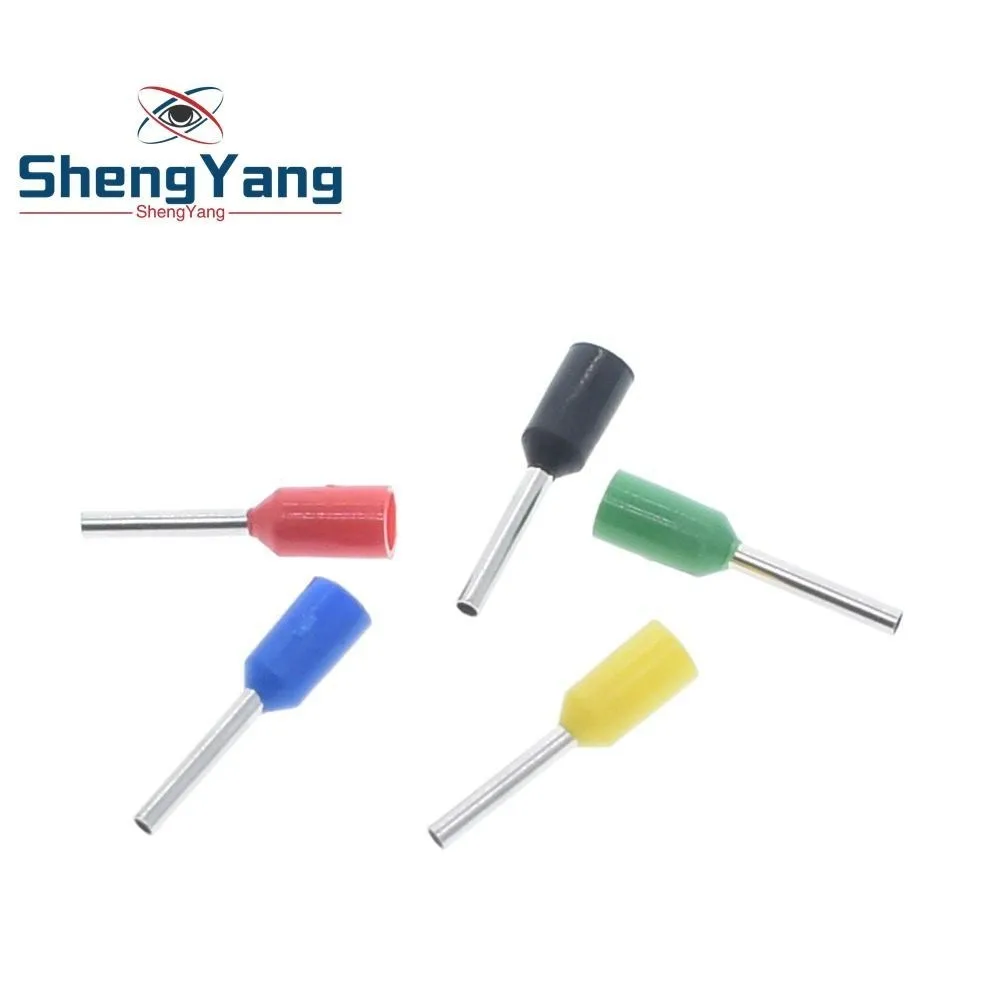 

100pcs E0508 E2508 Tubular Wire Cold Pressure Connector Electrical Terminals Cable Crimps Wire Ferrules 22AWG Wire VE0508 VE2508