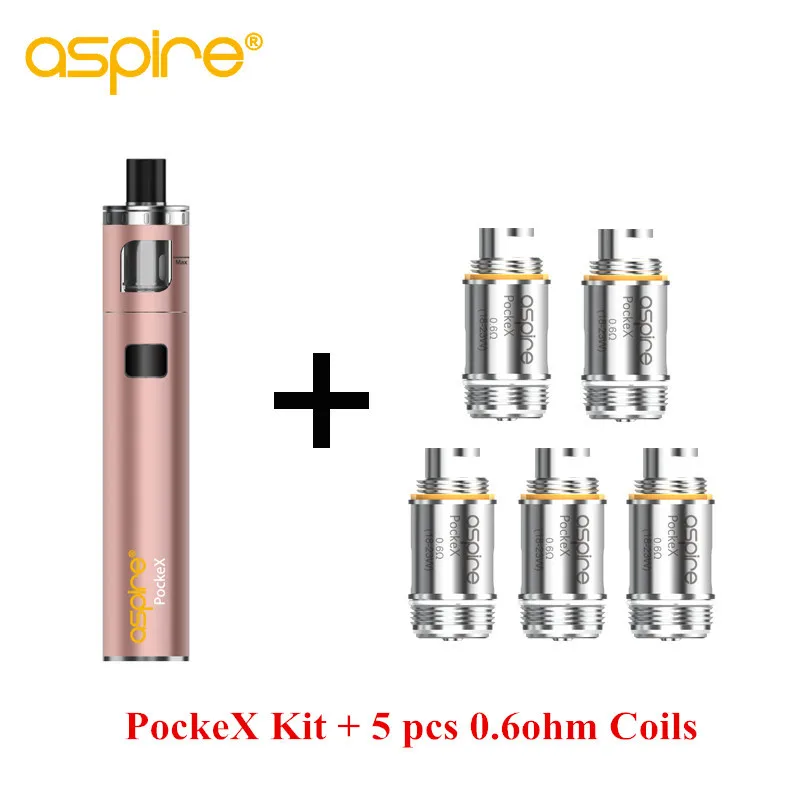 E-Cigarette Vape Kit Aspire PockeX Pocket AIO Kit With 5pcs 0.6 ohm 316L SS U Tech Coils Electronic Cigarette Vape Pen Kit E-Cigarette Vape Kit Aspire PockeX Pocket AIO Kit With 5pcs 0.6 ohm 316L SS U Tech Coils Electronic Cigarette Vape Pen Kit