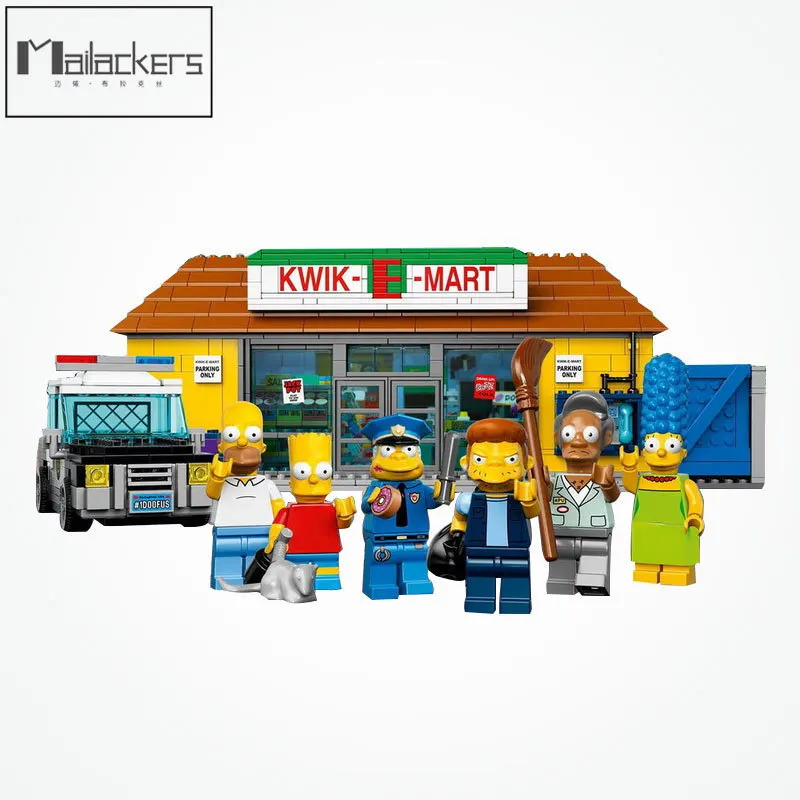 

Mailackers Lepin 16004 16005 The Simpsons Bart Homer the Kwik-E-Mart Model Building Block Bricks 71016 Legoing Toys For Children