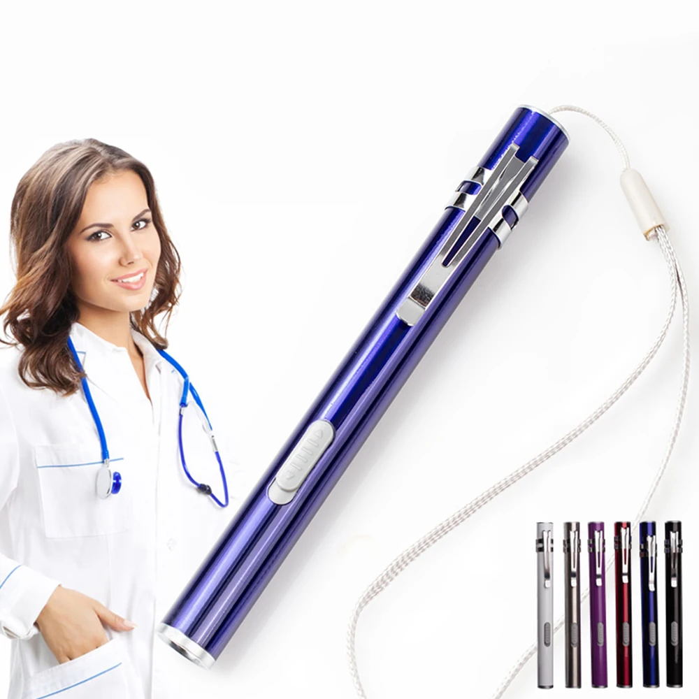 Beste Oplaadbare Arts Medische LED Zaklampen Mini Draagbare Krachtige Zaklamp Waterdichte Outdoor Hard Licht USB Zaklamp 6 Kleuren