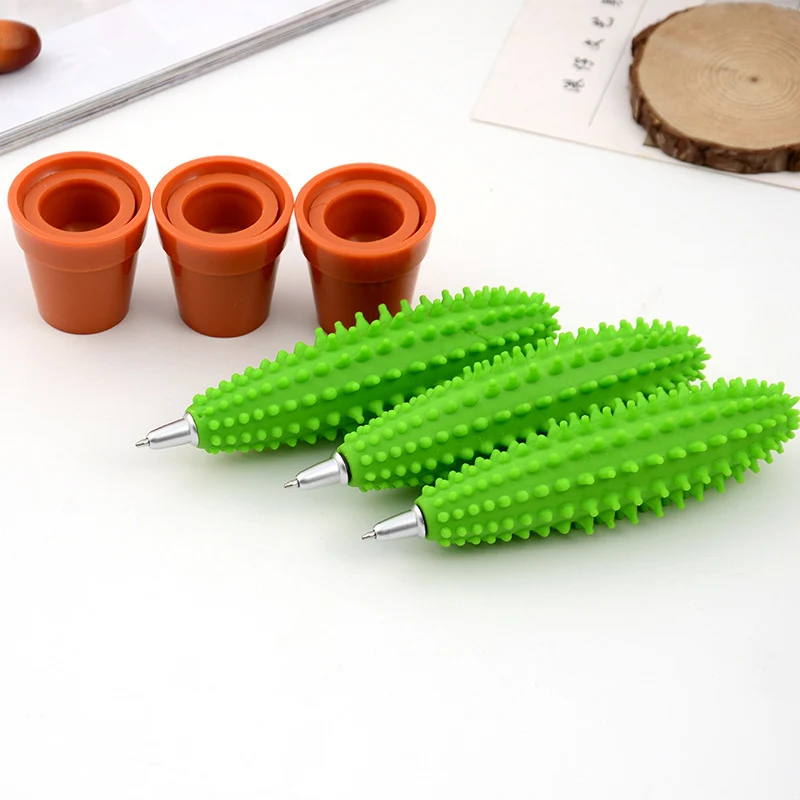 

1PC Cute Cactus Ballpoint Pens Creative Pen Simulation Potted Ball Pens For Girls Gift School Kawaii Stationery Office Supplies