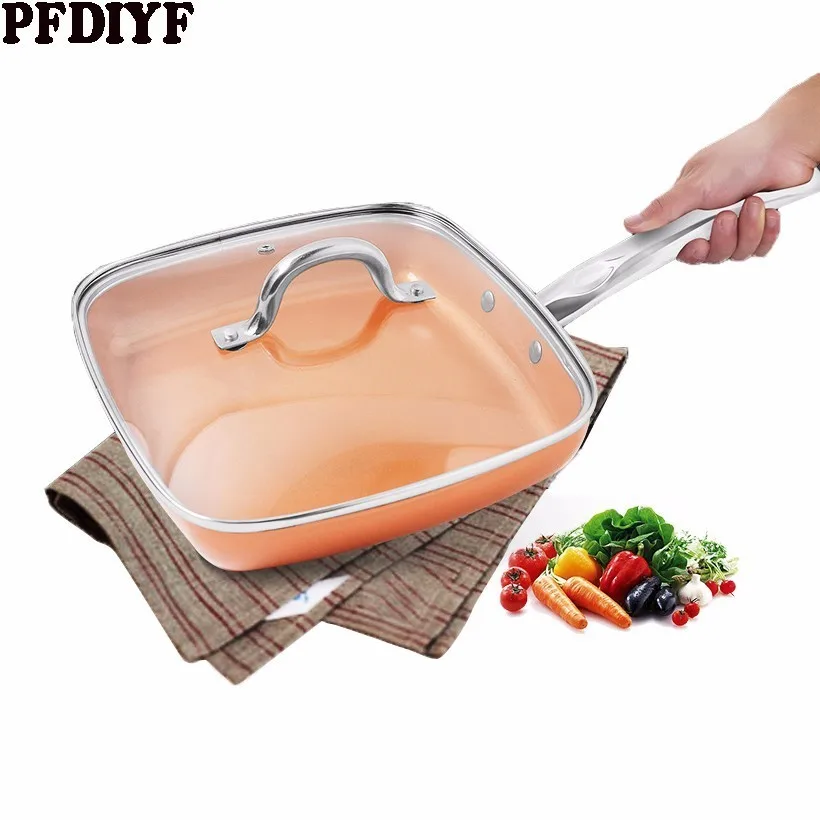 24cm Nonstick Copper Pan Ceramic Coated Cookware Frying ...
