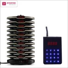 Restaurant Pager Wireless Calling System Coaster Pager System Customer Service for Hotel with 10pcs Waiter Calling 1pc Keyboard цена Restaurant Pager Wireless Calling System Coaster Pager System Customer Service for Hotel with 10pcs Waiter Calling 1pc Keyboard цены онлайн