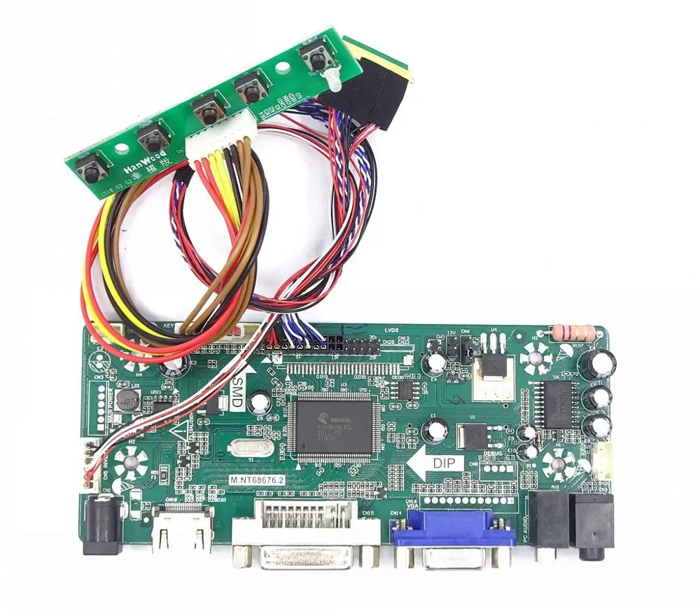 ЖК-светодиодный HDMI DVI VGA комплект Aduio контроллер драйвер платы для 40pin N156BGE-L11/N156BGE-L21 1366X768 панель экрана