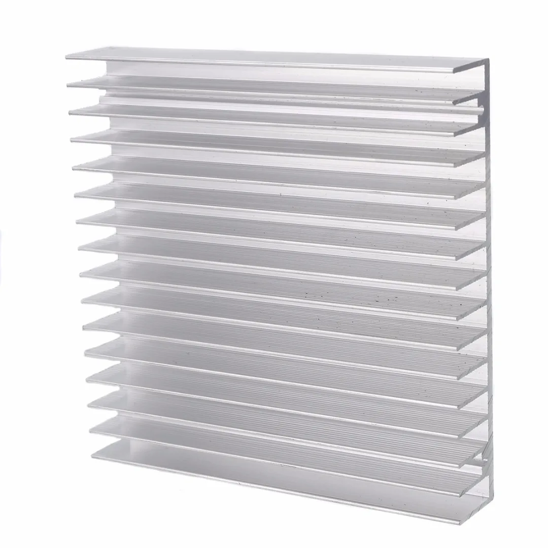 

DIY Cooler Aluminum Heatsink Grille Shape Radiator Heat Sink Chip 100x100x18mm for CPU LED IC Radiator Power Transistor