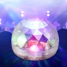 Mini Disco Party Light Ball Mobile Phone USB Sound Control Crystal Magic Lamp