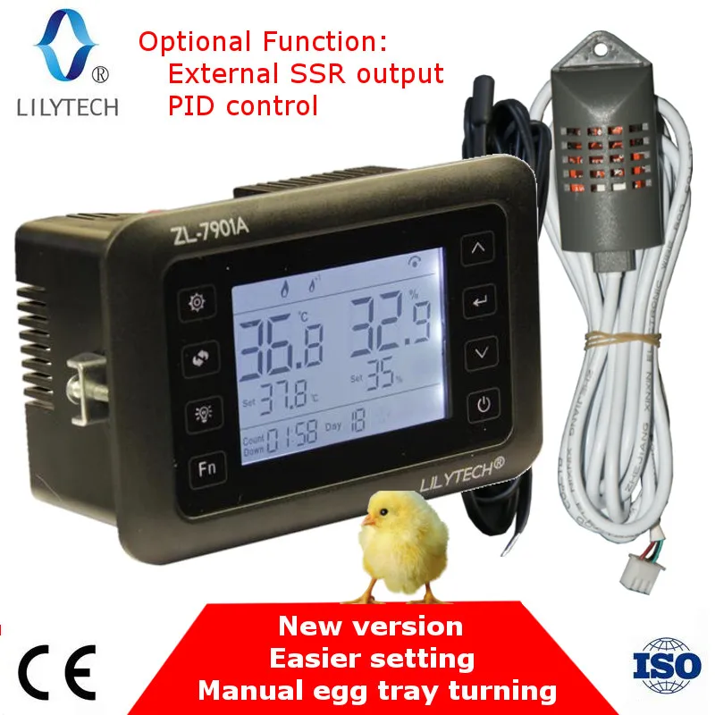 ZL-7901A... 100-240Vac PID multifuncional automática incubadora controlador de temperatura y humedad para incubadora Lilytech - 1